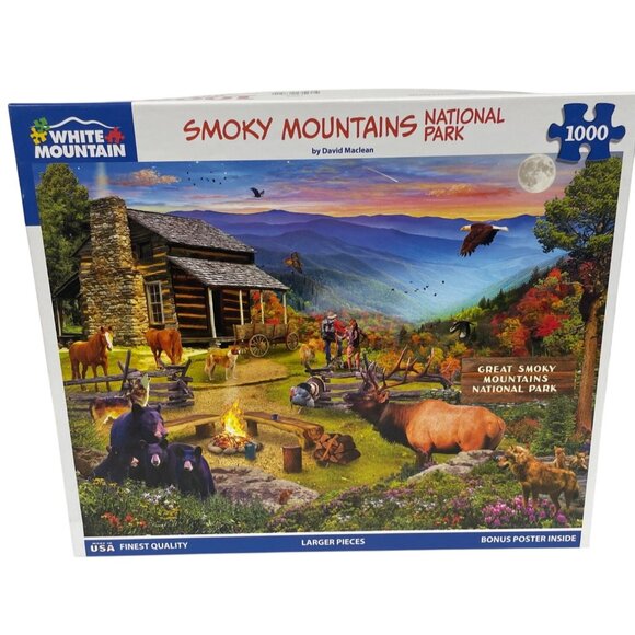 White Mountain Smoky Mountains National Park 1000pc Jigsaw Puzzle David Maclean - Picture 1 of 3